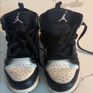 Jordan Kids Black and White Sneakers